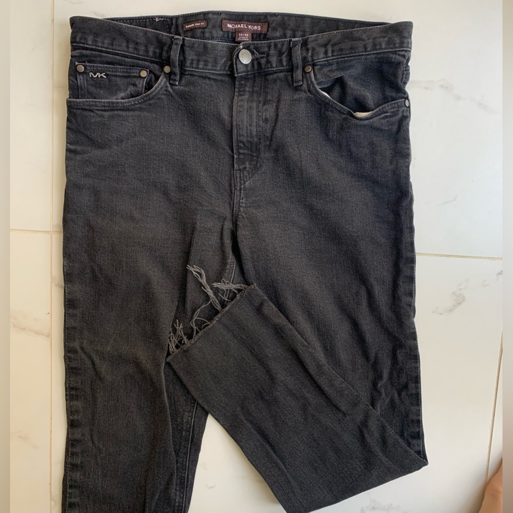 MENS MICHAEL KORS SLIM FIT BLACK JEANS